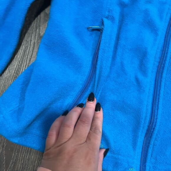 Columbia Women's Fleece Basic Jacket Full Zip Pockets Long Sleeve Blue Size L - Picture 2 of 7